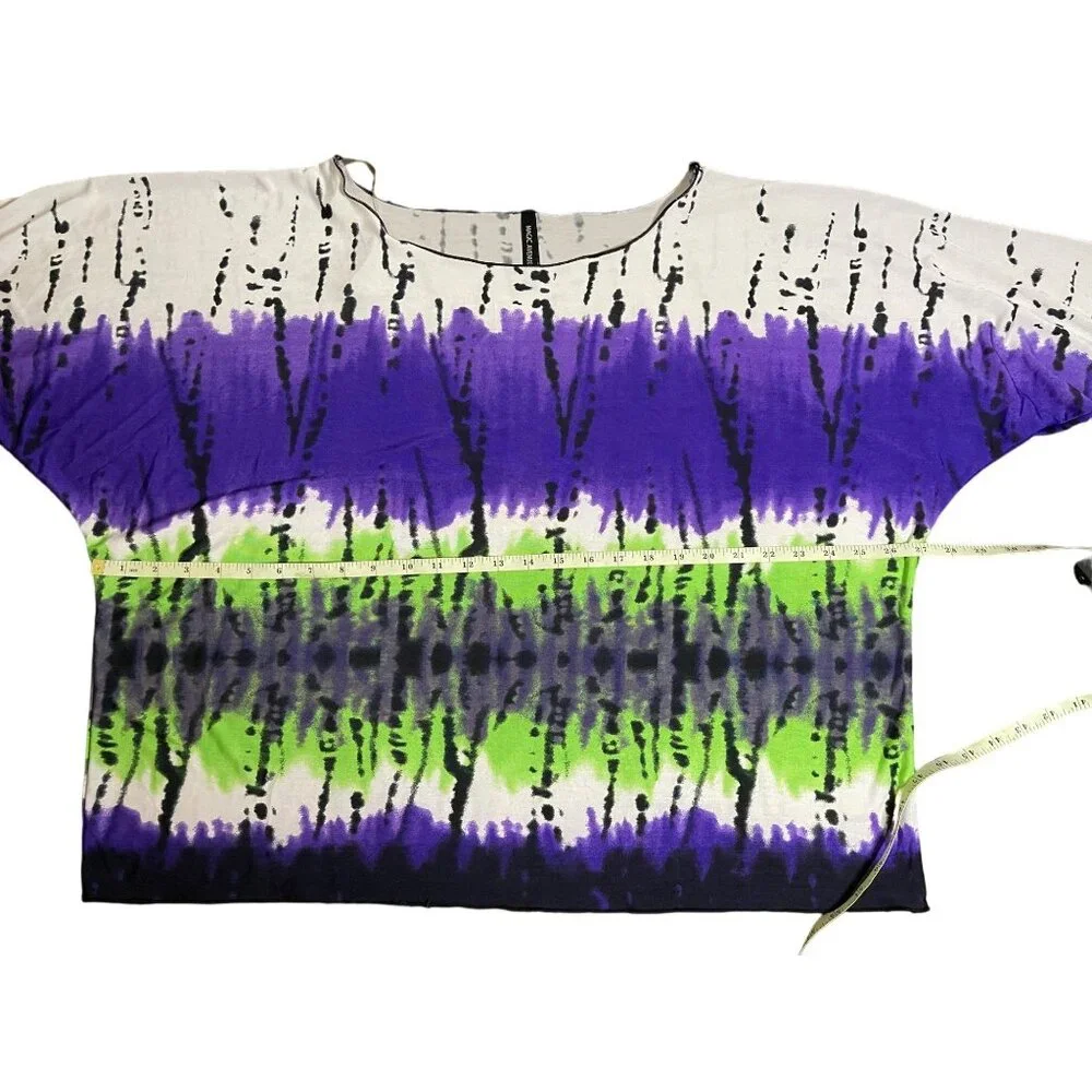 Magic Avenue Womens Plus Size Tie-Dye Loose Fit Blouse Plus Size 1X - Picture 8 of 15